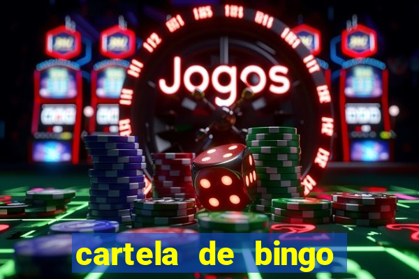 cartela de bingo cha de bebe